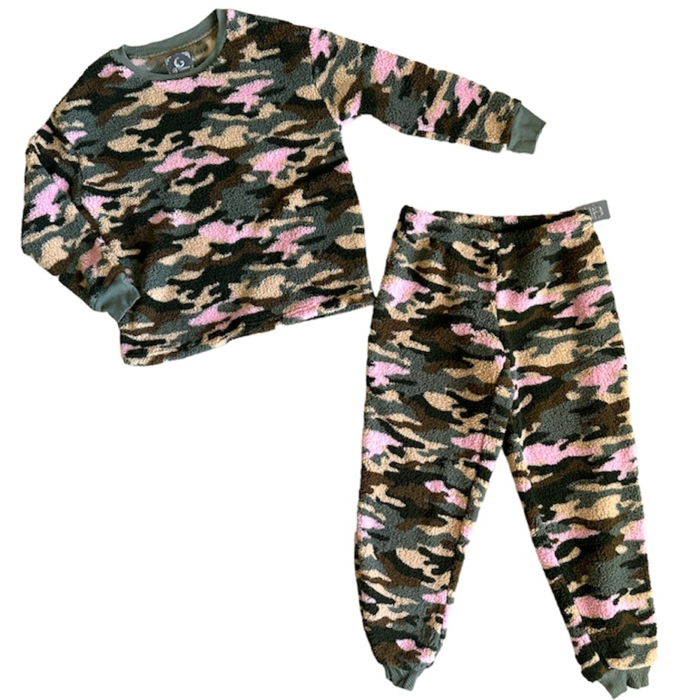 Fleece Camo Pajama Set